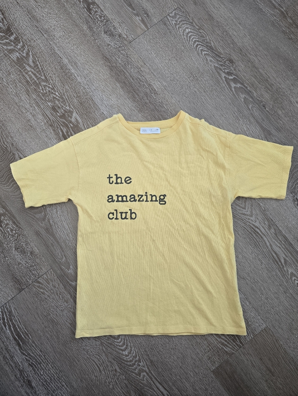 Zara Yellow Graphic 'the amazing club' Tee - Kids